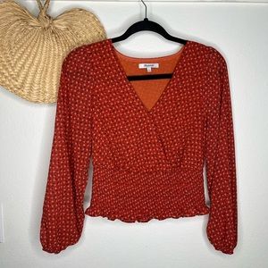 Madewell LongSleeve Crop blouse